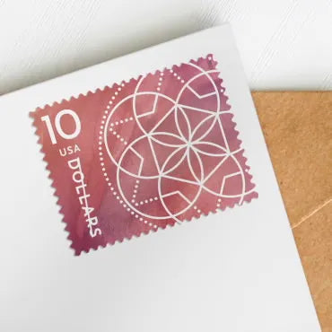 2023 $10 Floral Geometry Forever First Class Postage Stamp