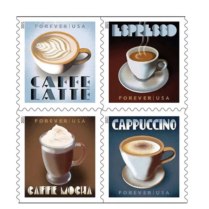 2021 Espresso Drinks Forever First Class Postage Stamps