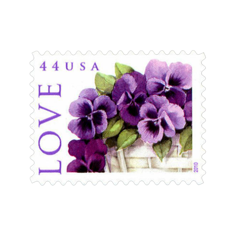 2010 Love-Purple Orchid in Snow Postage  First Class Postage Stamps