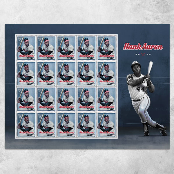 2024 Hank Aaron Stamps Forever First Class Postage Stamps