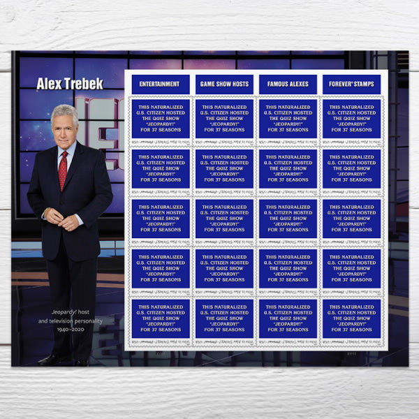 2024 Alex Trebek Stamp Forever First Class Postage Stamps