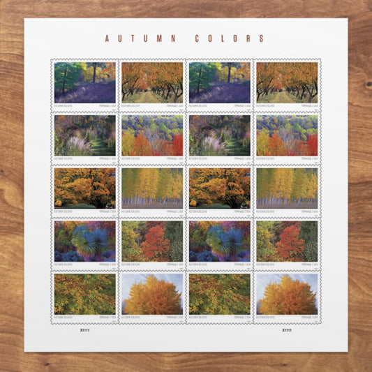 2024 Autumn Colors Stamps Forever First Class Postage Stamps