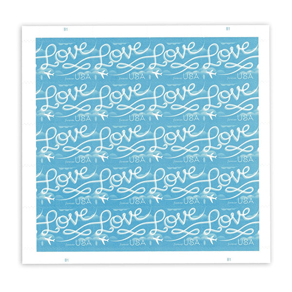 2017 Love Series: Airplane Skywriting “Love” Forever First Class Postage Stamps