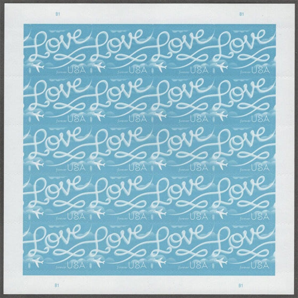 2017 Love Series: Airplane Skywriting “Love” Forever First Class Postage Stamps