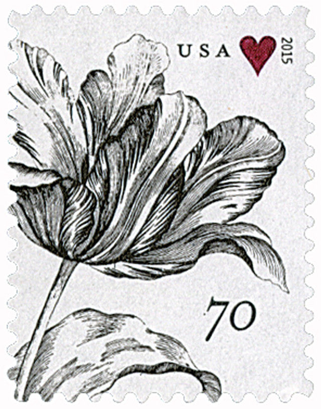 2015 Wedding Series: Vintage Tulip Two Ounce First Class Postage Stamps