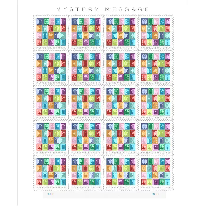 2021 Mystery Message Forever First Class Postage Stamps